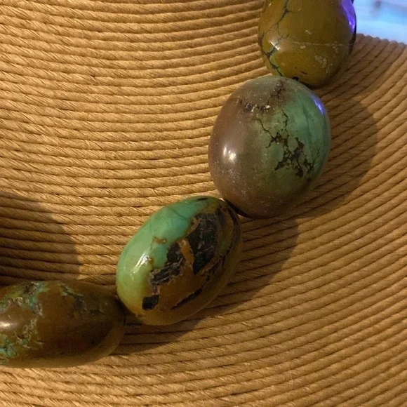 Green and Brown Varasite Beads Necklace